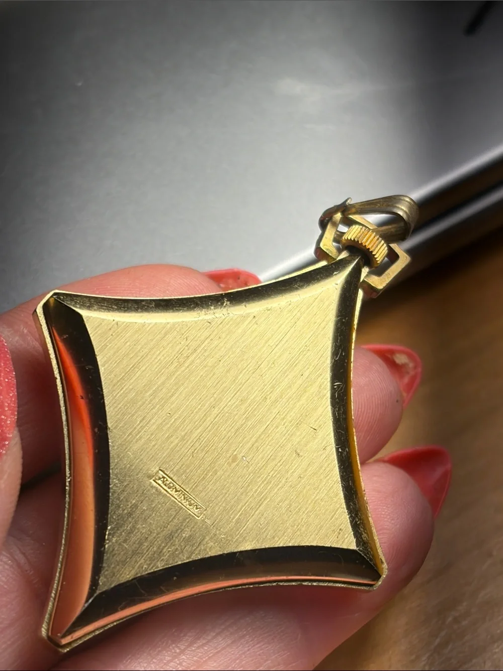 Vintage Webster Bernard Schaffel  Gold-Tone Diamond-Shaped watch parts